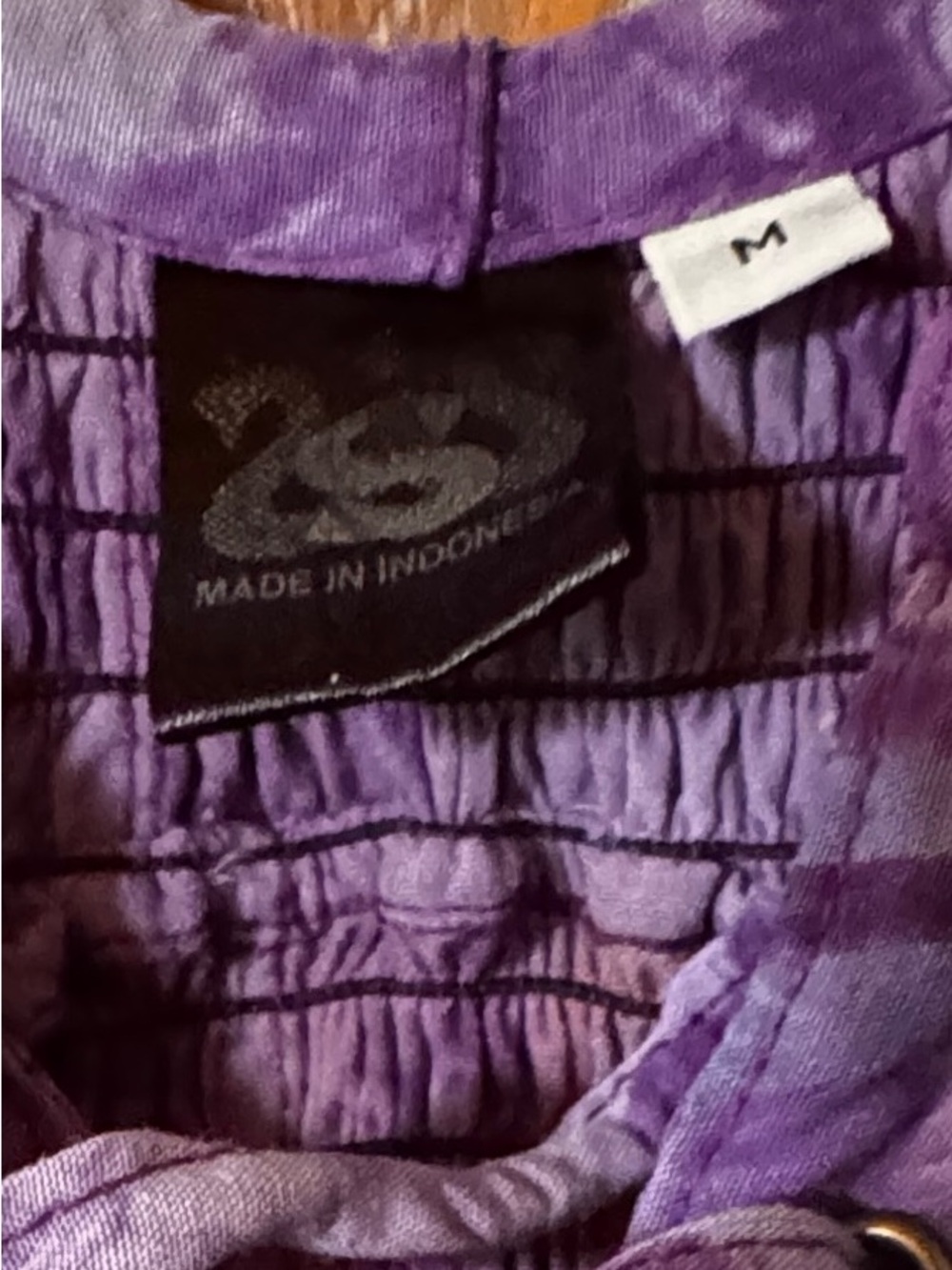 Sleeveless Purple Tie-Dye Lace-Up Mini Dress - Picture 4 of 7